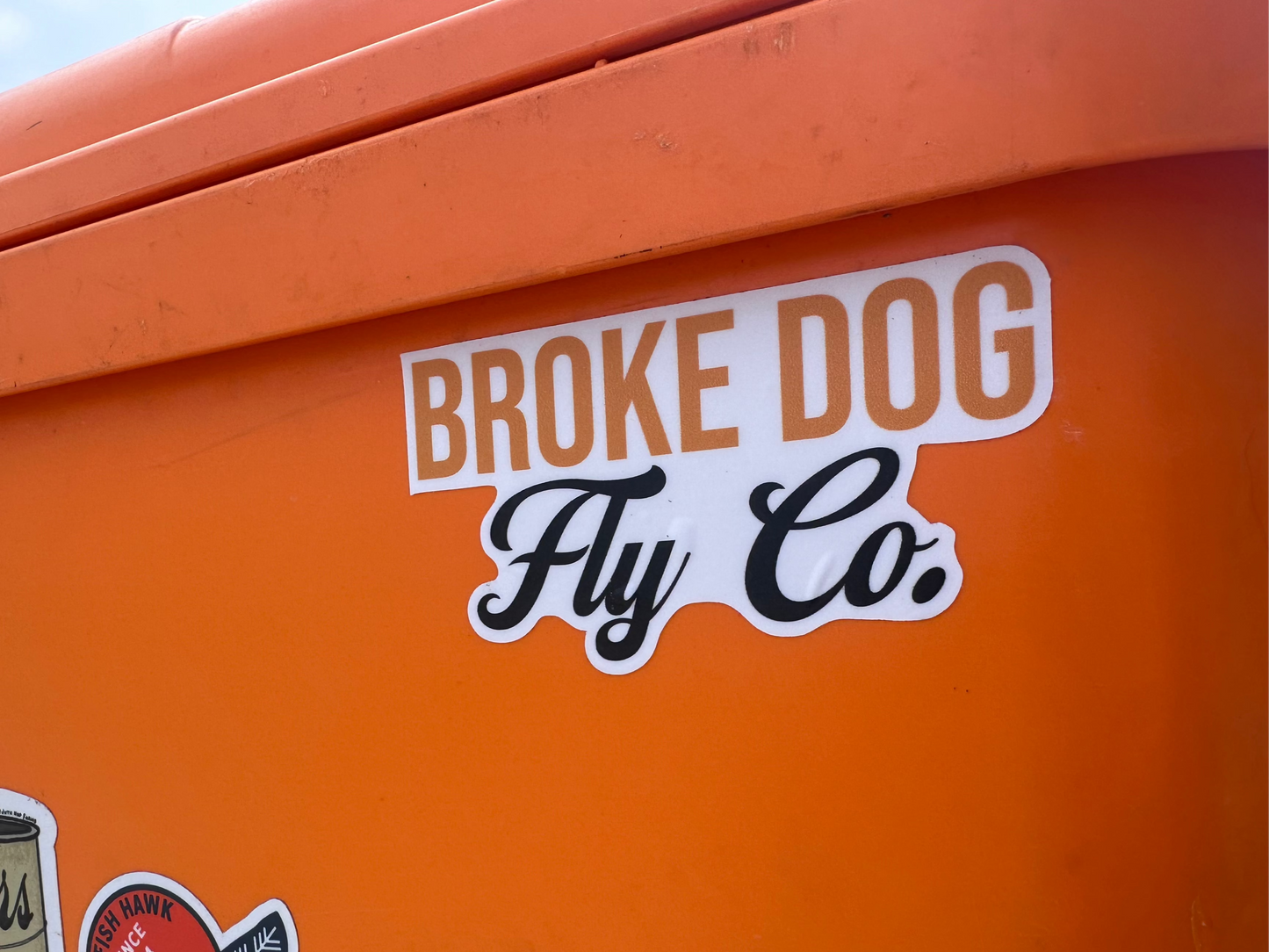 BROKE DOG FLY CO sticker